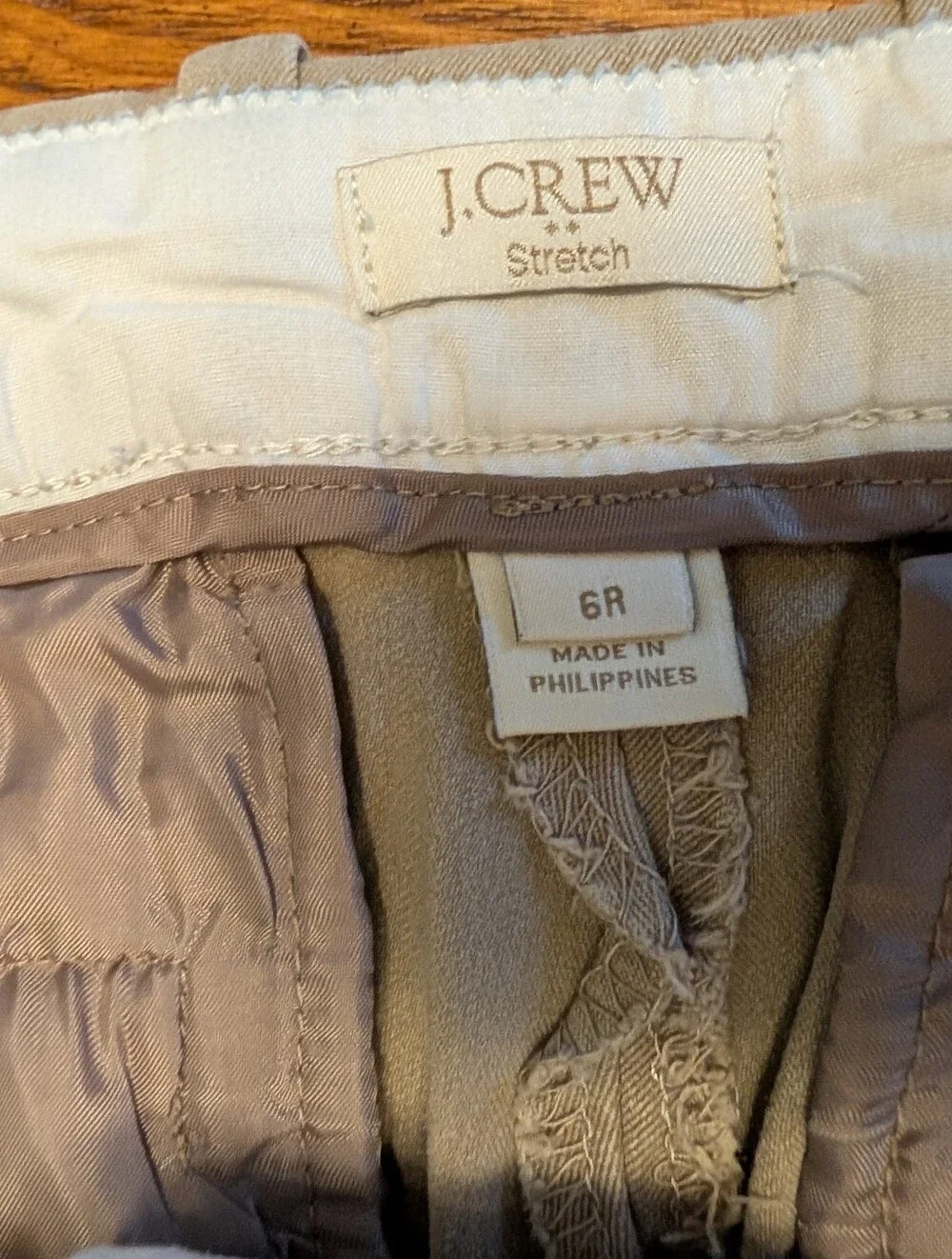 J.Crew Stretch School Uniform Khaki Straight Leg Pants - Women's Size 6R